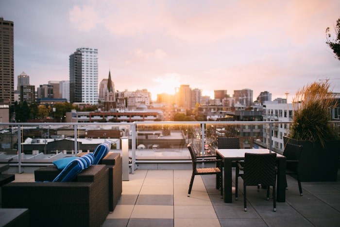 Terraza con vista a la ciudad